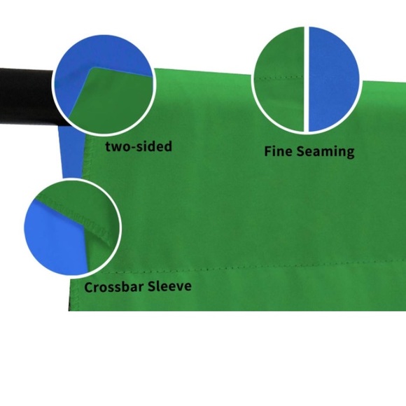 Muslin Backdrop Background 6ftx9ft For Photography Or TV Blue Green - Picture 3 of 5